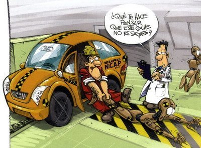 Humor gráfico sobre seguridad vial