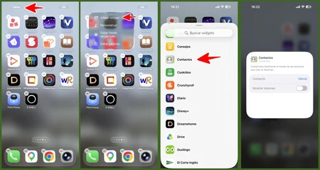 Iphone Widget Contacto