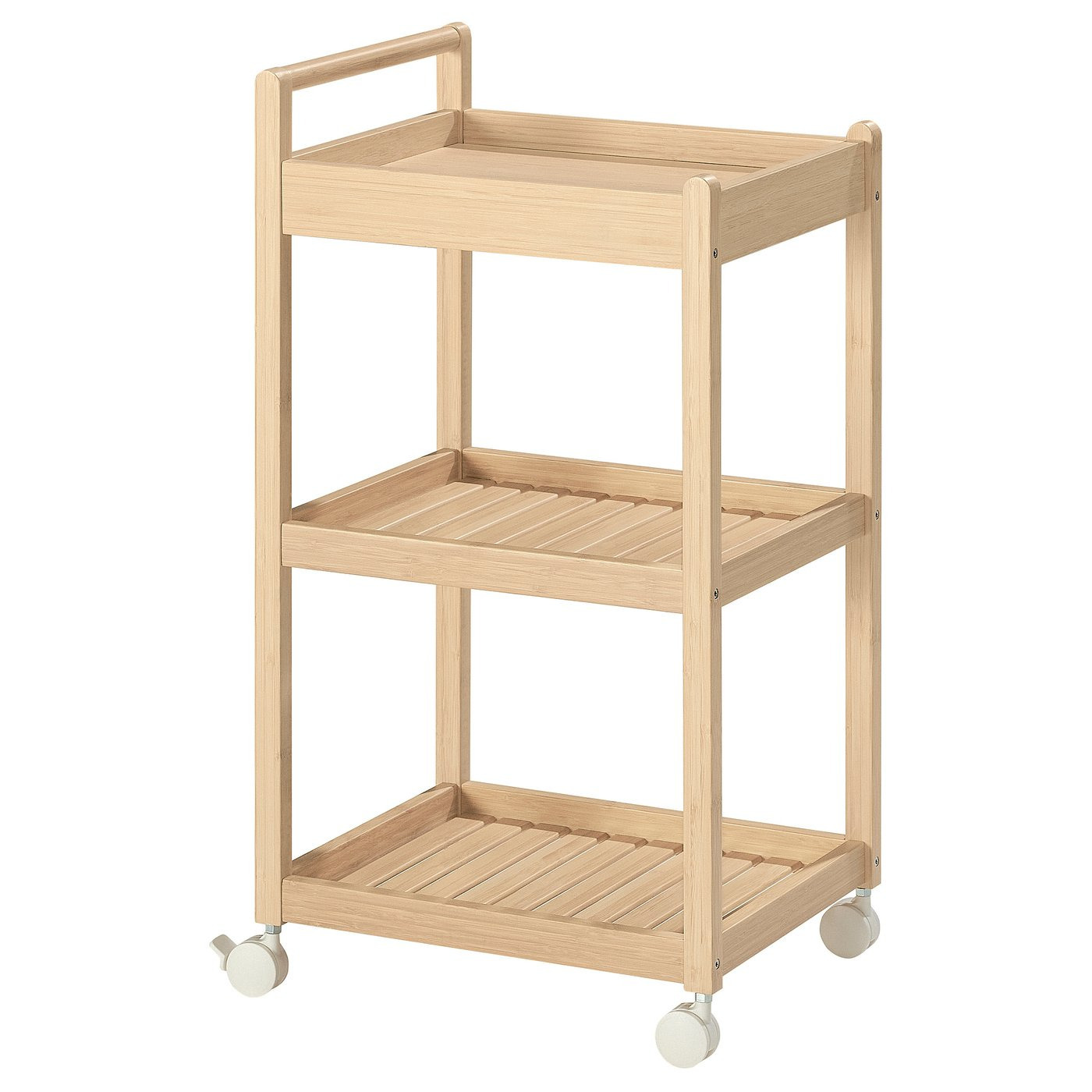 STEGESUND - Carrito, bambú claro, 42x33x76 cm