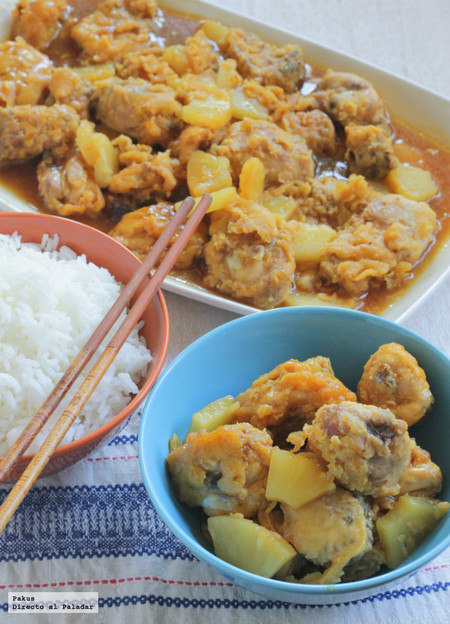 Receta de pollo con piña al estilo chino