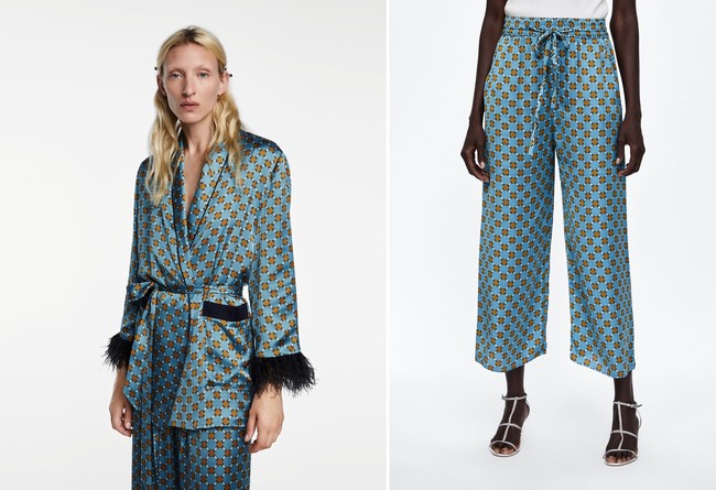 Zara Conjunto Blazer Plumas