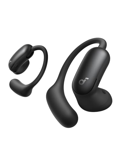 Soundcore AeroFit 2 Pro de Anker, Auriculares Abiertos con ANC, Ganchos 5 Posiciones, Controladores 11,8 mm, Audio Alta Resolución LDAC, Llamadas Nítidas IA, 4 Micrófonos, IP55, Carga Inalámbrica