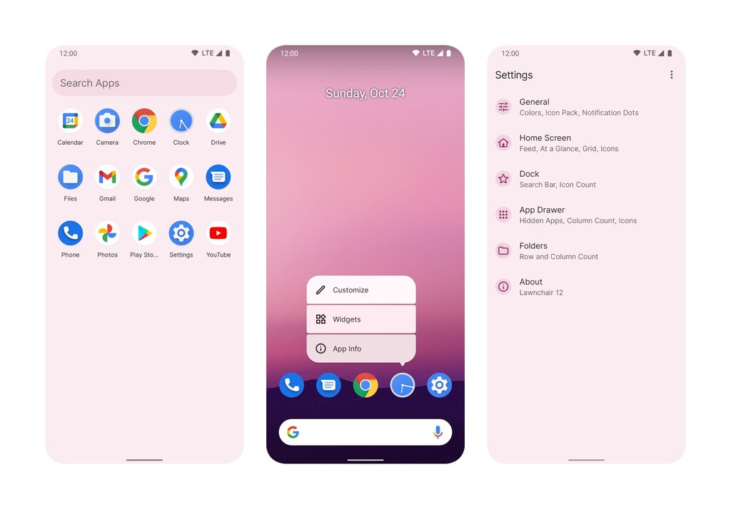 Lawnchair 12, el launcher basado en Android 12 lleva el tema dinámico de Material You a Android 8.1 o superior