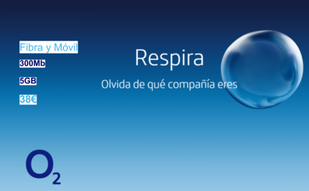 O2 estrena tarifa de fibra a 300 Mbps y móvil con 5 GB por 38 euros