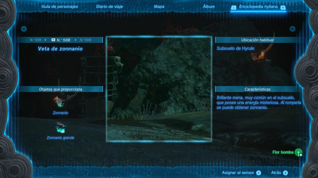 Zelda TOTK Guía batería zonnanio sensor