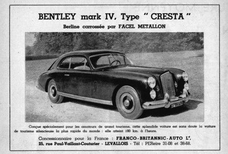 Bentley Mark VI Cresta FACEL Metallon