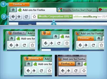 Aparecen más pruebas de diseño de la interfaz de Firefox 4