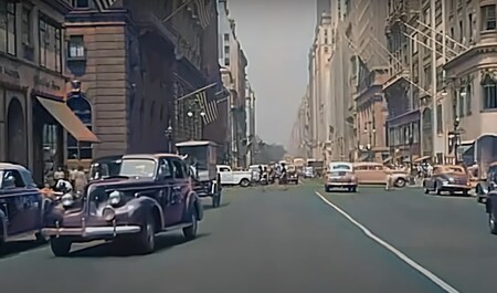 Estos vídeos restaurados ofrecen un increíble viaje al pasado: así era conducir por EEUU en la época dorada del automovilismo