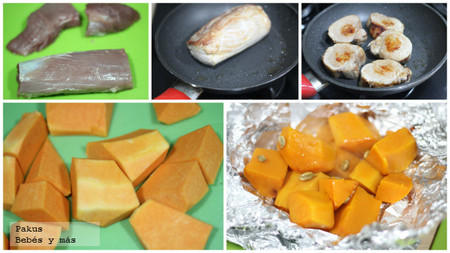 solomillitos con crema calabaza