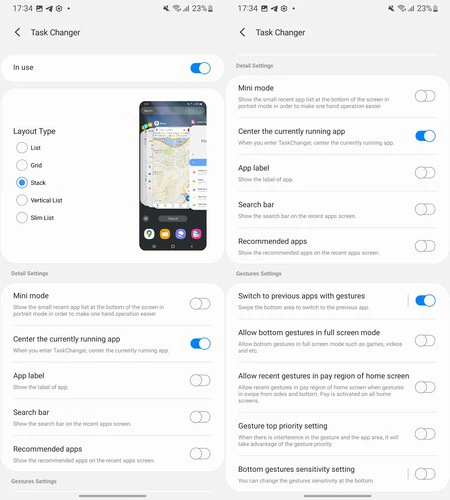 Samsung Galaxy スタックの文字