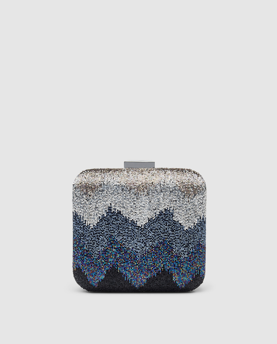 Bolso clutch de mujer Woman Fiesta El Corte Ingles bordados pedrería espigas