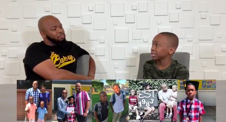 "Solo sonrío cuando me siento feliz": la honesta respuesta de un niño cuando su padre le pregunta por qué sale serio en las fotos