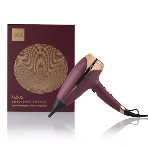 ghd Helios - Secador de Pelo Profesional, Ligero, Secado Rápido - Burdeos