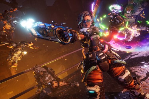 Harloew en Borderlands 4 usando el gancho