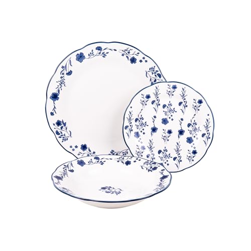 Cofan Vajilla de porcelana esmaltada | Juego de 18 piezas