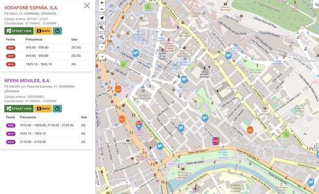 Telemanas Map Estos mapas muestran las antenas de telefonía móviles que tienes cerca ...