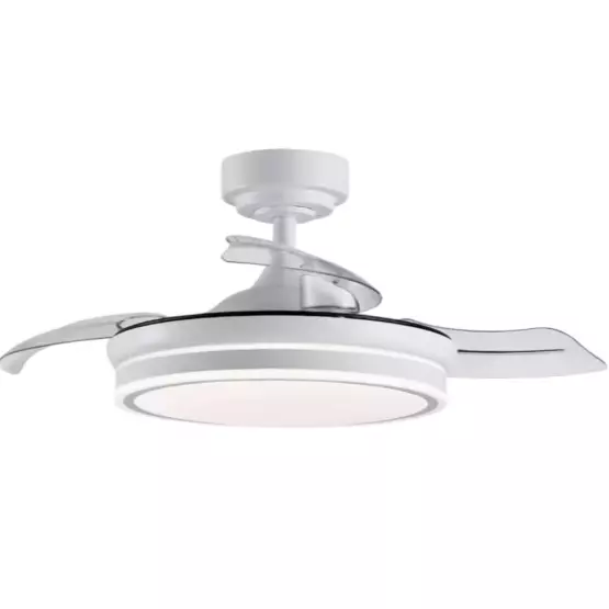 Ventilador de techo con luz LED 36W en 3 Temperaturas de Luz con Mando a Distancia -Motor DC Eficiente y Silencioso, aspas desplegables retráctiles, 6 velocidades