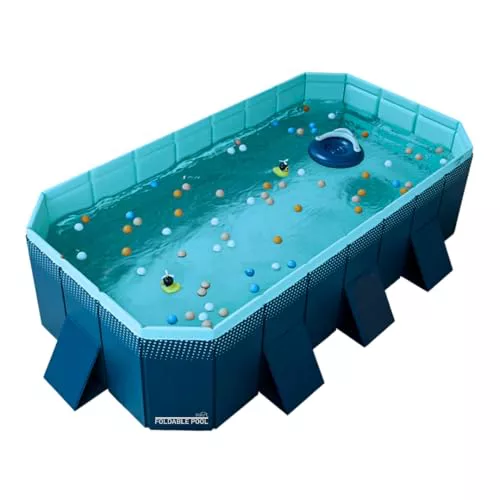 INDUSTEX - Piscina Plegable Foldable Pool, Piscina para niños y Adultos