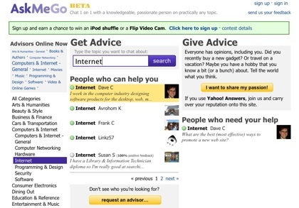 AskMeGo, asesoramiento entre usuarios mediante chat