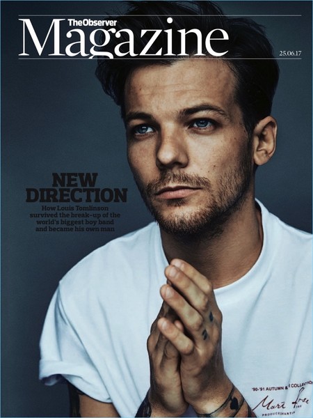 El tercero en salir de One Direction, Louis Tomlinson, en la portada de la revista The Observer
