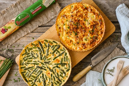 Quiche para todos los gustos: de espárragos trigueros, con jamón ibérico o para amantes del queso