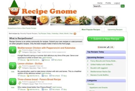 Recipe Gnome, el "meneame" de las recetas de cocina