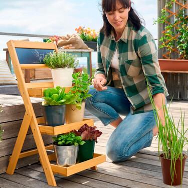Lidl vende una estantería que convierte el balcón en un jardín o huerto urbano y por menos de 15 euros