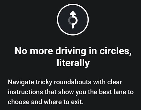 Guiado mejorado para la salida de las rotondas