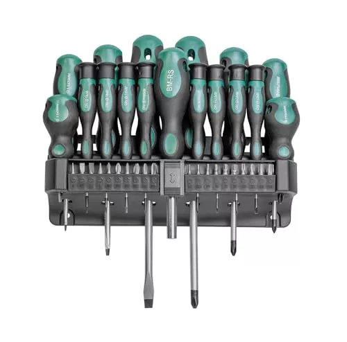 Mannesmann M11415, Juego de destornilladores y puntas, 37 piezas