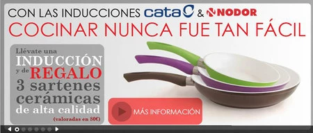 Cata y Nodor regalan sartenes cerámicas con sus placas de inducción, doble ahorro 