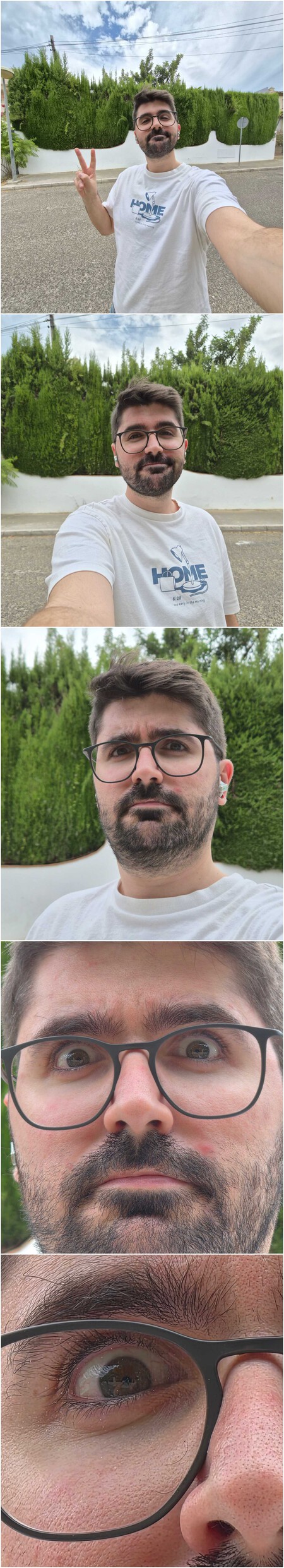 Selfies tomados usando el modo Flex | Imagen: Xataka