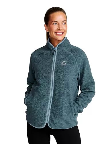 RevolutionRace Canyon Full-Zip Pile Fleece para Mujer, Chaqueta de Forro Polar para Exteriores, Orion Blue/Blue Mirage, XL