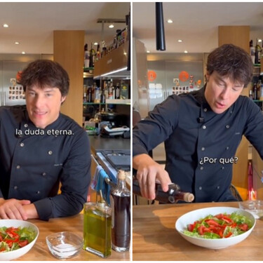 Jordi Cruz responde a la “duda eterna”: al aliñar una ensalada ¿va antes el aceite o el vinagre?