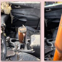 Se le quema el Kia Sorento pero su termo ha sobrevivido. La marca le ha regalado un coche nuevo por la publicidad gratis