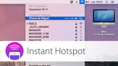 Instant Hotspot, compartiendo en un segundo la conexión del iPhone con tu Mac