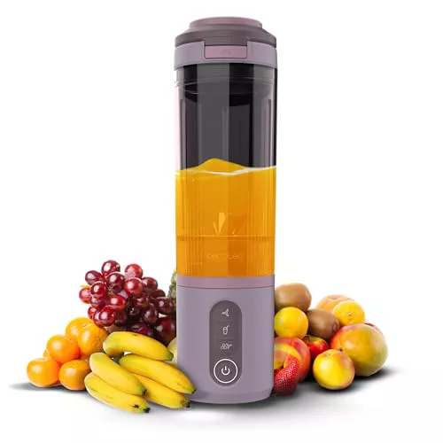 Cecotec Batidora de Vaso Portátil con 11,1V Power Titanium Shake2Go Candy