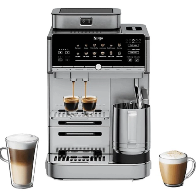 Cafetera superautomática - Ninja AutoBarista Pro, 15bar, 1650W, 2 Tazas, 13 Programas