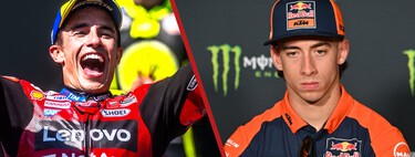 Pedro Acosta responde a Marc Márquez: "No me sorprende lo que hace. Volvió con un brazo casi colgado, ¿Cómo no iba a volver por un tornillo?"