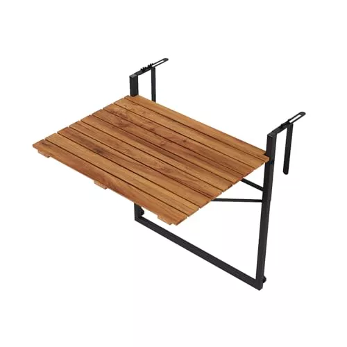 QLS Mesa Plegable para Balcón - Colgante, Auxiliar, Ajustable