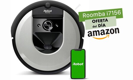 Hasta la medianoche, en Amazon, te puedes ahorrar 200 euros comprando un robot aspirador como el Roomba i7156 de iRobot