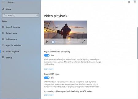Víde HDR Windows 10