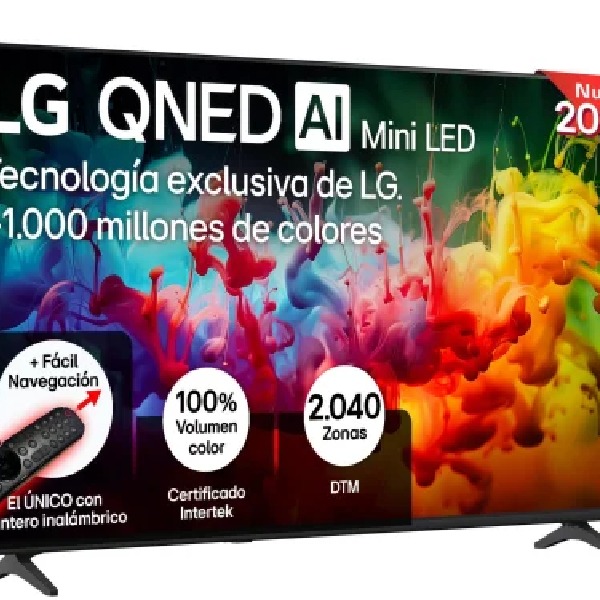 Smart TV QNED 65" (165,1 cm) LG 65QNED7EB3C con IA, 4K MiniLED,