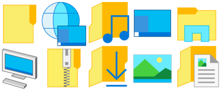Estos son los iconos minimalistas que incluye la última build de Windows 10