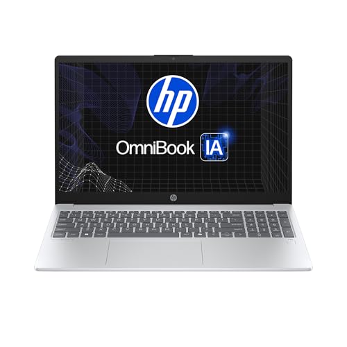 HP Laptop OmniBook 3 NGAI. AMD Ryzen AI 7, 16GB RAM, 512 GB SSD, 15.6", FHD, Windows 11 Home, Garantía México, Plata