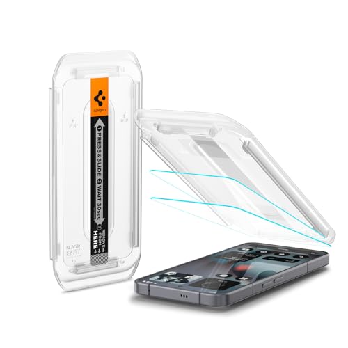 Spigen Glas.tR EZ Fit Protector Pantalla para Nothing Phone (3), 2 Unidades, Instalación Fácil, Alta Definicion, Tacto preciso, Dureza 9H