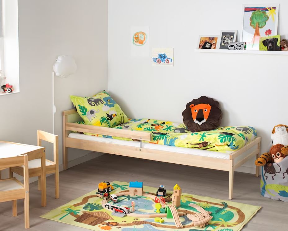 SNIGLAR. Estructura de cama con somier, haya, 70x160 cm