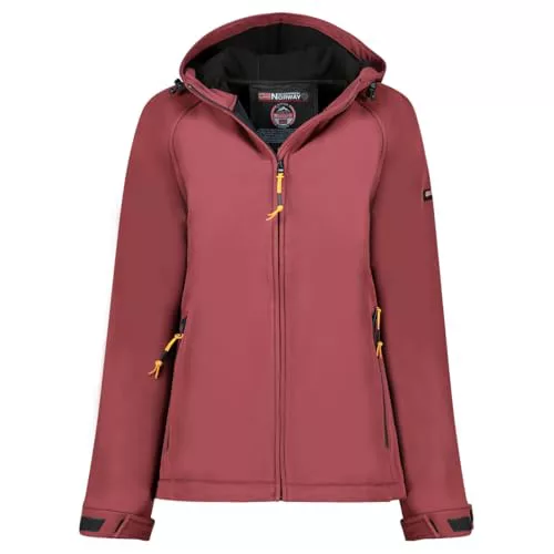 Geographical Norway Tamilalorama Lady – Chaqueta Softshell con capucha para mujer impermeable al aire libre – Chaqueta a prueba de viento resistente – Actividades al aire libre – Randonnee Ski otoño