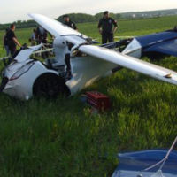 Así queda un coche volador cuando algo falla