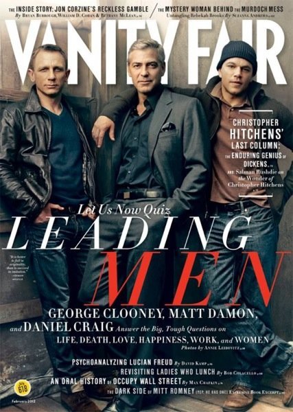George Clooney, Daniel Graig y Matt Damon para Vanity Fair, ¡portadón de quesitos!