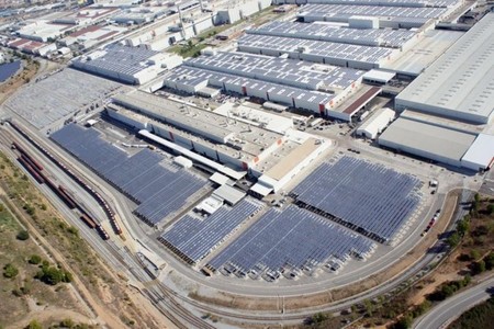 Vista aérea de la fábrica de SEAT en Martorell
